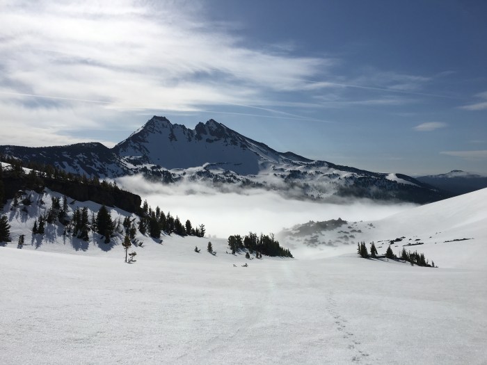 Broken Top above the fog
